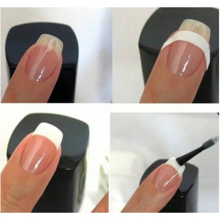 French nail sticker tip guide 48 pcs Termurah