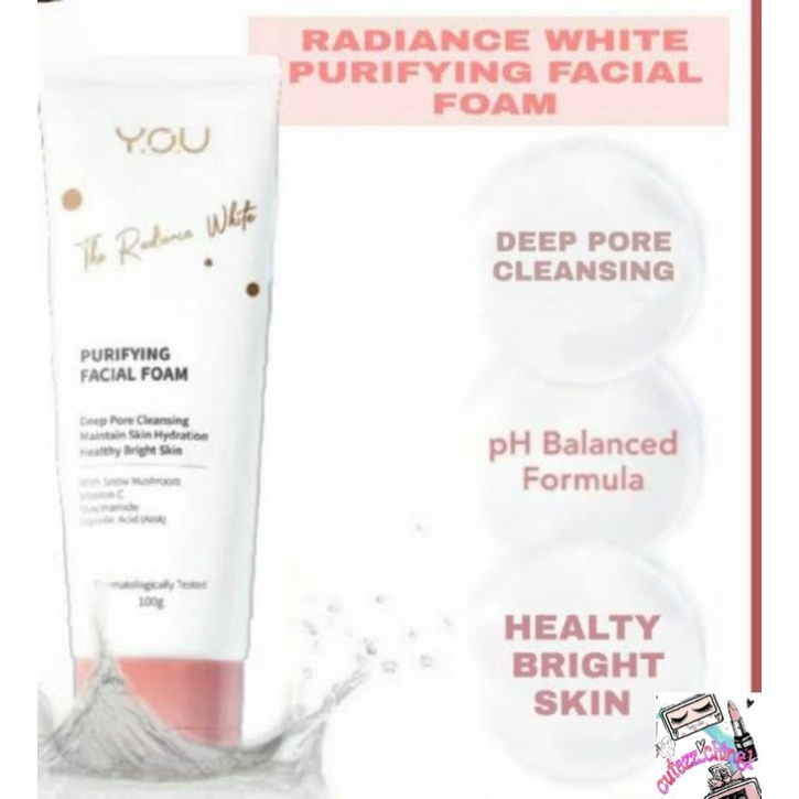 ☃Cutezz_Ching1☃YOU The Radiance White Purifying Facial Foam 100gr