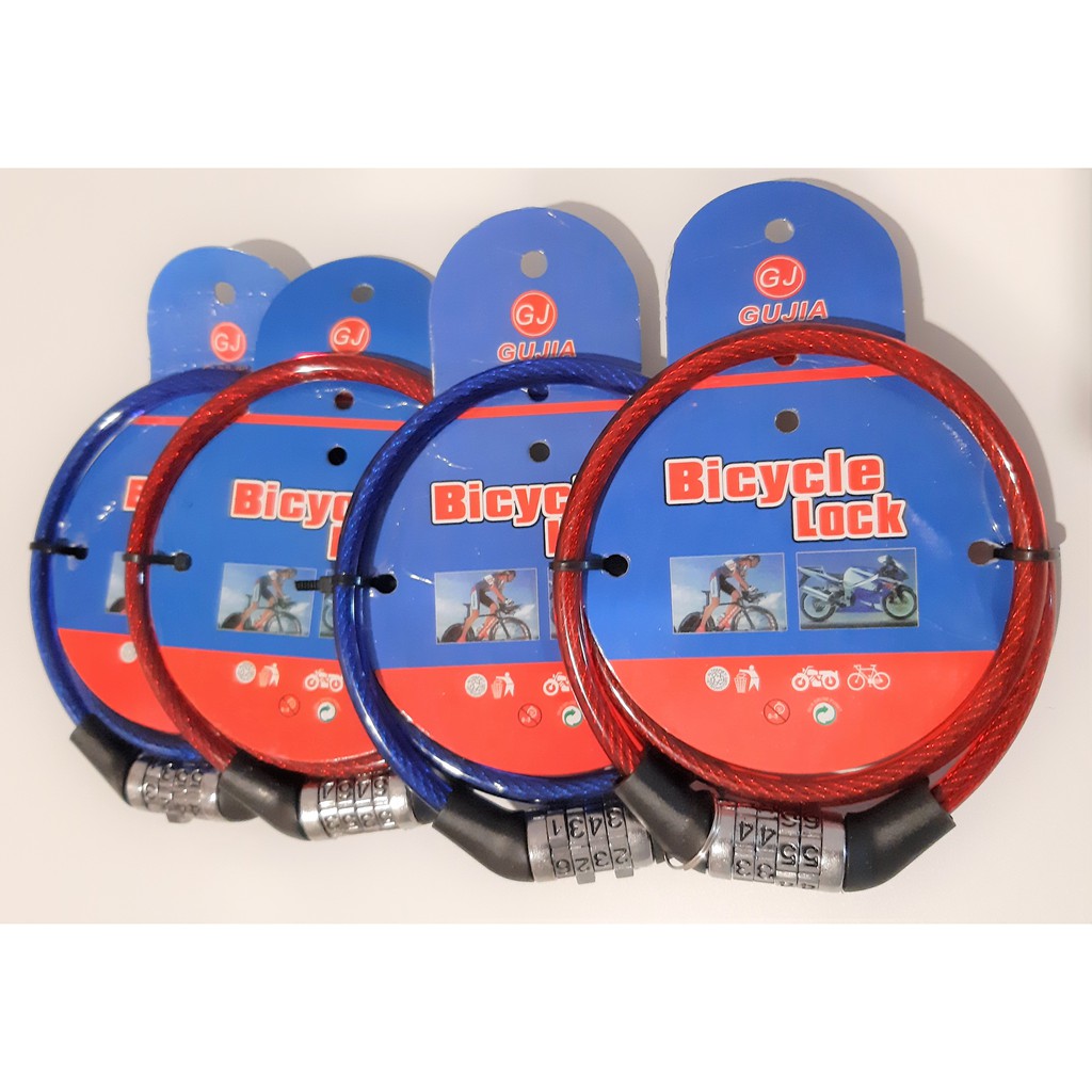 Gembok Sepeda/Kunci Gembok Rantai Sepeda/Sepeda Motor/Helm/Pagar Kode Angka 4 Digit