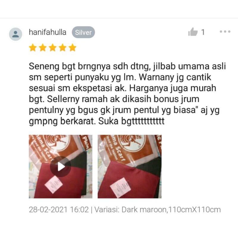 PART 2 JILBAB VOAL MIRACLE PLAIN UMAMA  JILBAB HIJAB KERUDUNG SEGIEMPAT POLOS LASER CUT  UMAMA