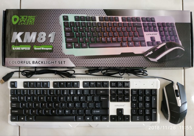 Keyboard Mouse Usb Gaming KM81 Combo BACKLIGHT SET RGB