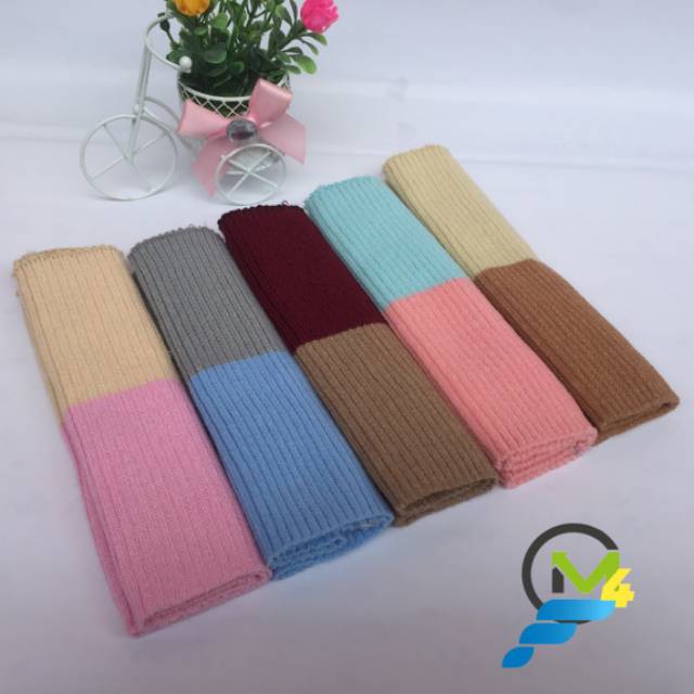 BANDANA 2 WARNA CIPUT RAJUT  inner hijab