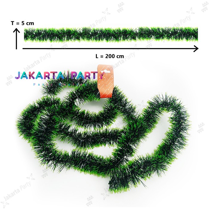 Slinger Natal Hijau Daun Kecil / Slinger Pohon Natal / Dekorasi Natal