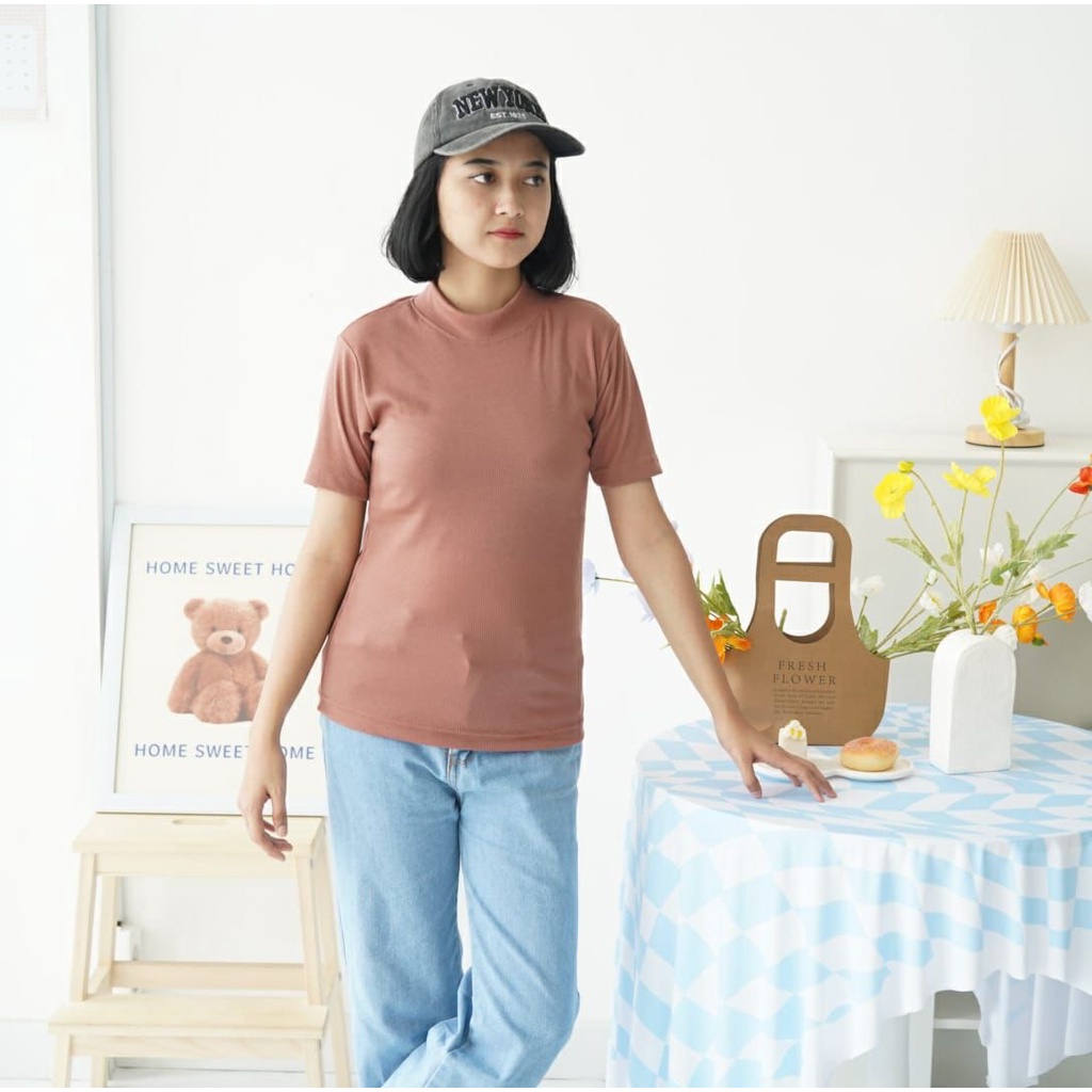 BEFAST - ZFS OOTD Kaos MINJI / MIDO TURTLE / Kaos Wanita / Atasan Wanita Lengan Panjang / Tshirt Polos Casual / Kaos Santai / Termurah / Tshirt Banyak Warna