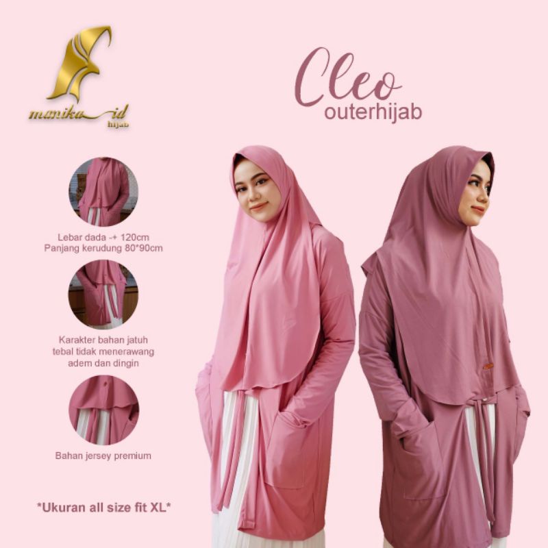 FASHION MUSLIM PAKAIAN WANITA CLEO OUTERHIJAB CLEO CARDIGAN KHIMAR CARDIGAN OUTER CLEO