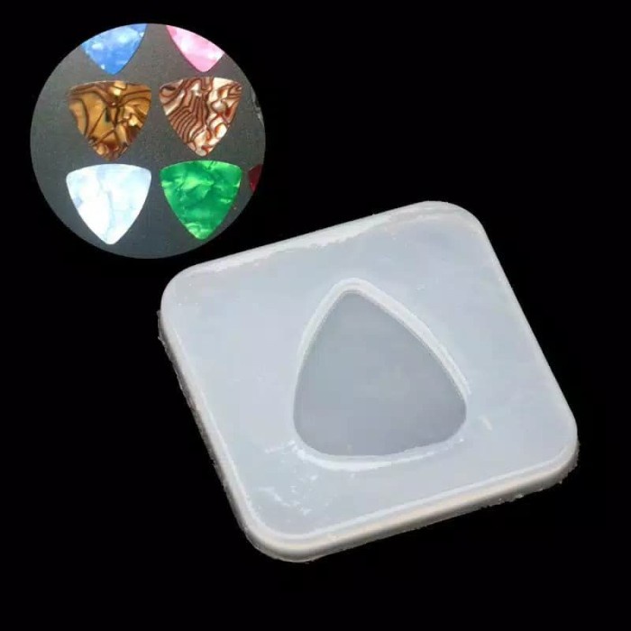 Cetakan resin bentuk Pick gitar handmade bahan silikon GRATIS ONGKIR EKSTRA