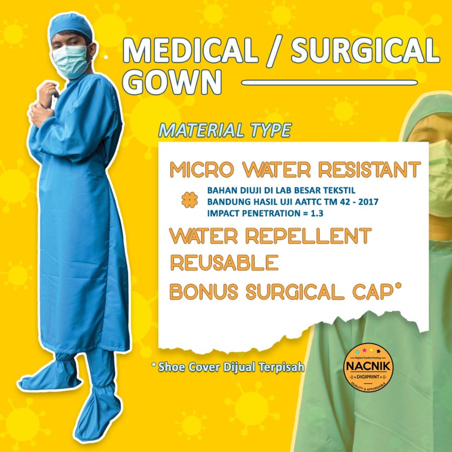 Jual BAJU MEDICAL GOWN / SURGICAL GOWN Indonesia