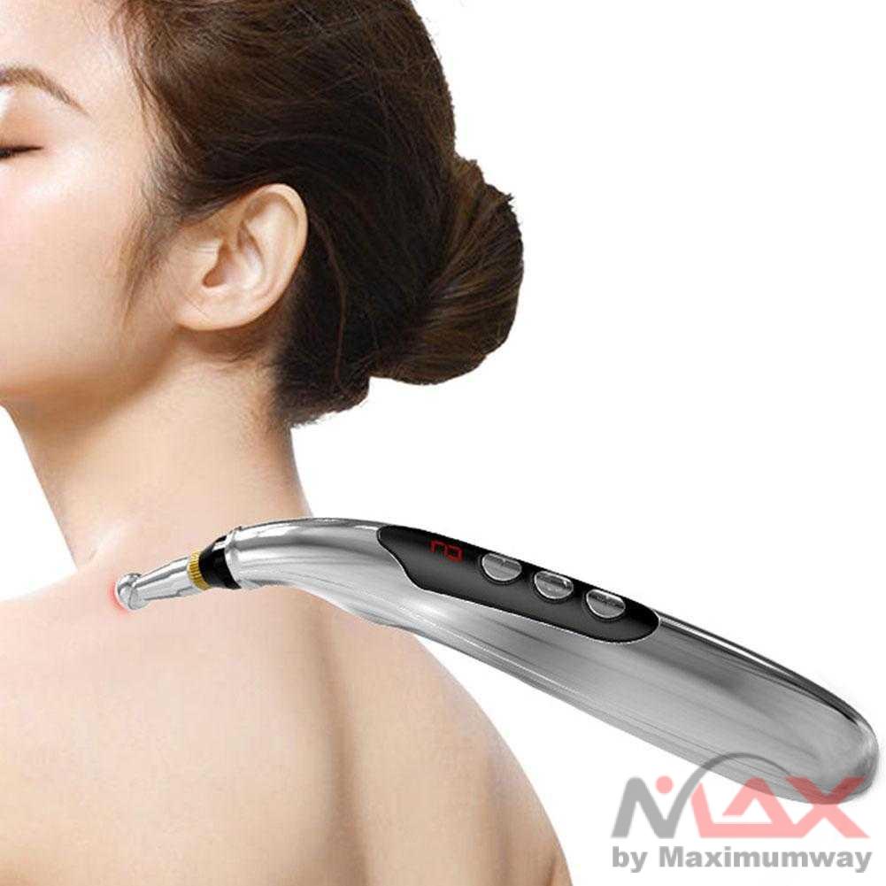 LANBENA Alat Akupuntur Magnetic Therapy Pen Massager 9 Gears - W-912R Warna Silver