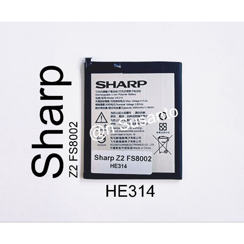 Baterai MCOM for Sharp Aquos Z2 A1 FS8002 HE314 Original batere batre batrai battery