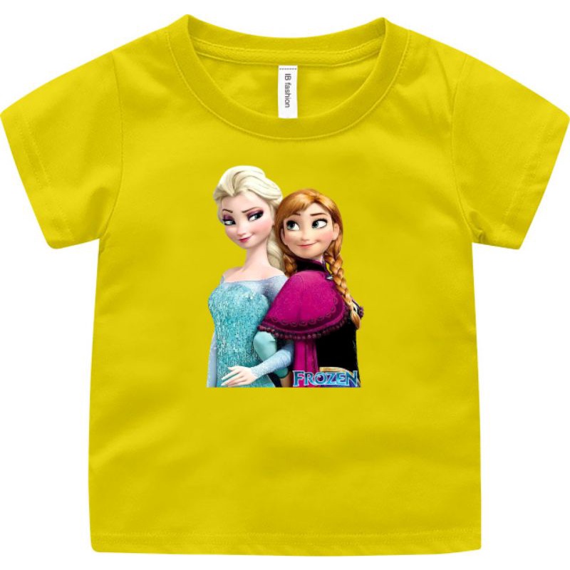 Kaos Anak Perempuan Umur 2-10 Tahun Frozen Atasan Anak Baju Oblong Anak cewek