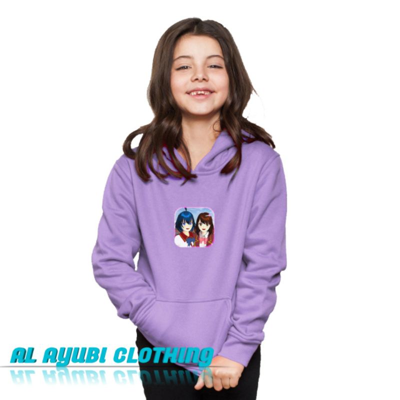 HOODIE ANAK SAKURA SCHOOL SIMULATOR / SWEATER ANAK SAKURA SCHOOL SIMULATOR - LILAC