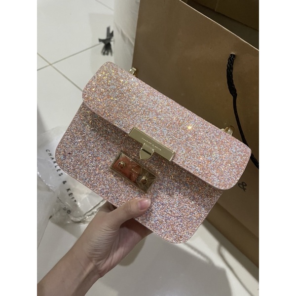 Tas Glitter Charles and keith