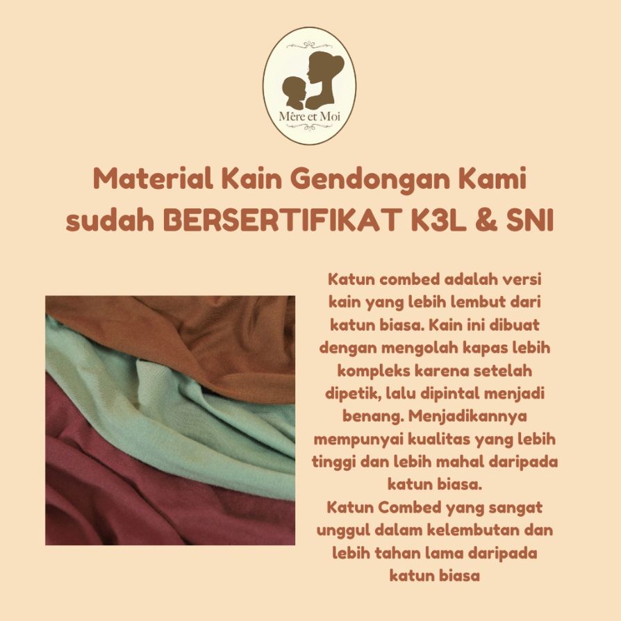 Mere Et Moi - Fast Baby Wrap Free Bib / Slaber Bayi - BABY WRAP INSTAN | QUICK WRAP | GENDONGAN BAYI | FBW - Gendongan Kain