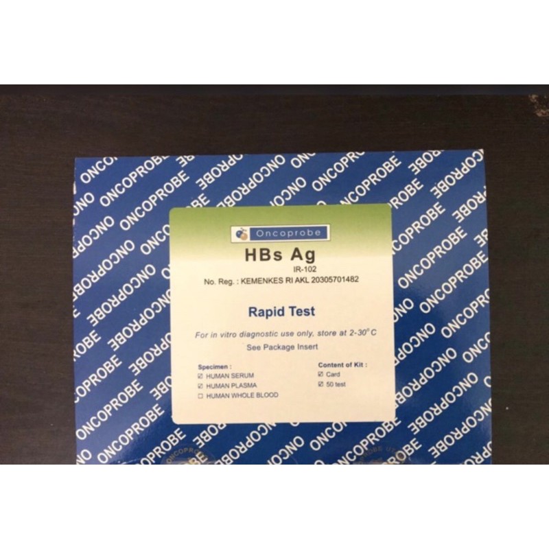 tes hbsag card oncoprobe isi 50tes
