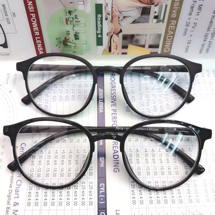 Jual Frame kacamata Bulat korea/kacamata bulat/frame bulat fashion wanita - Hitam Limited