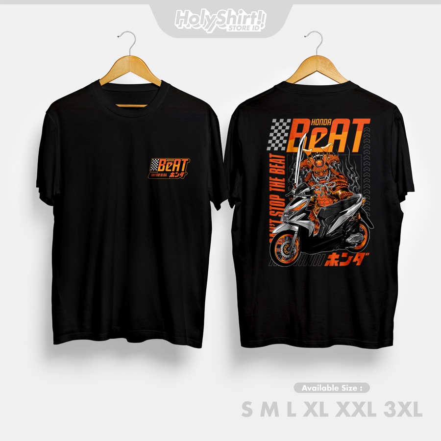Kaos Baju Motor Honda Beat CBS Samurai Cant Stop The Beat Kaos Otomotif