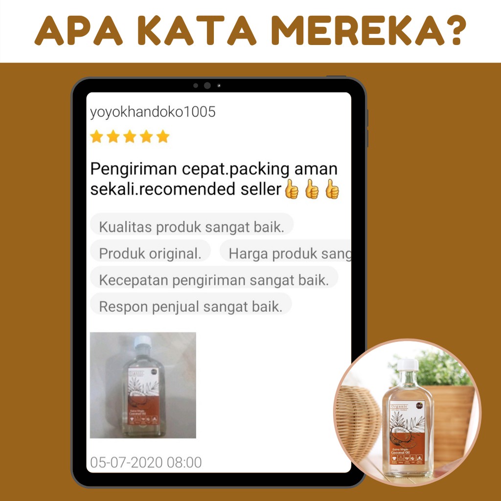 VCO Coconut Oil VCO Virgin Coconut Oil Minyak Kelapa Murni Asli Organik Minyak Kelapa VCO 100% Murni