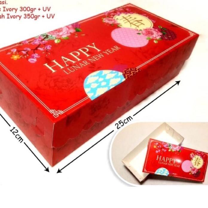 

New box dus bolu kue imlek uk 25x12x7cm