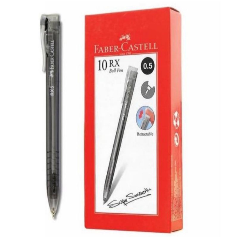 

Ballpoint Pulpen Pen RX 5 0.5mm Faber Castell Hitam / Pulpen Cetek Faber Castell 0.5mm Barrel Transparan / Pulpen RX 0.5 Faber Castell Promo