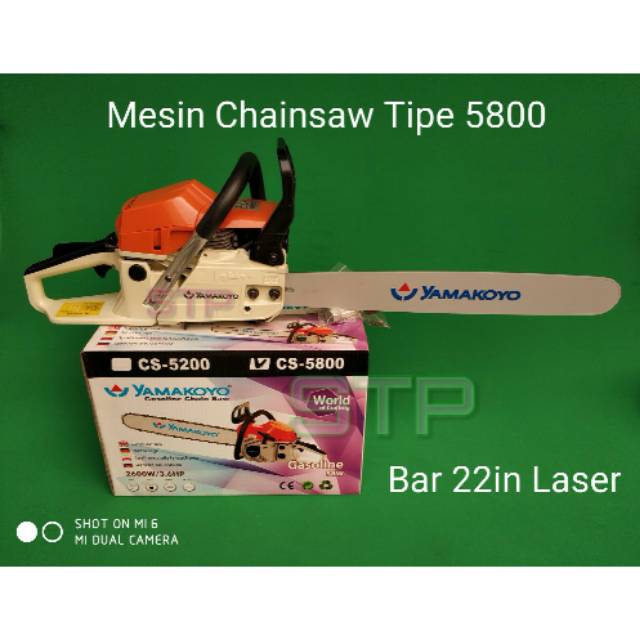 Chainsaw Yamakoyo Cs-5800 / Gergaji Kayu, Sinso Kayu Leser