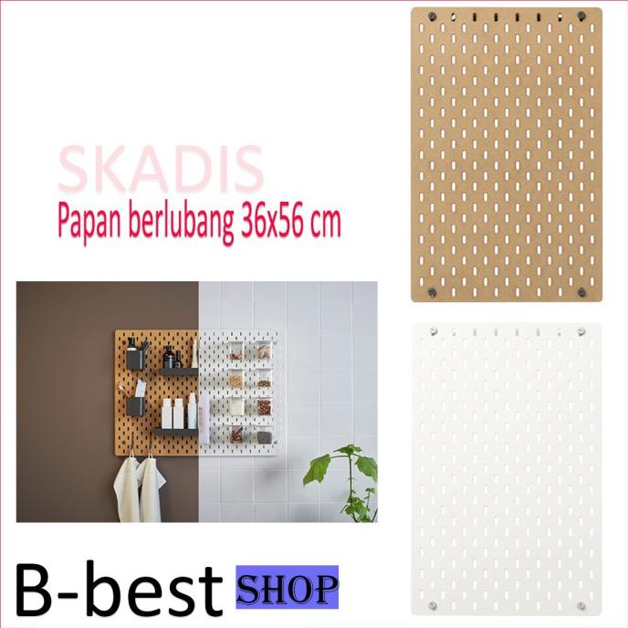 

Papan berlubang / papan organizer wall / papan pegboard 36x56 cm - Putih