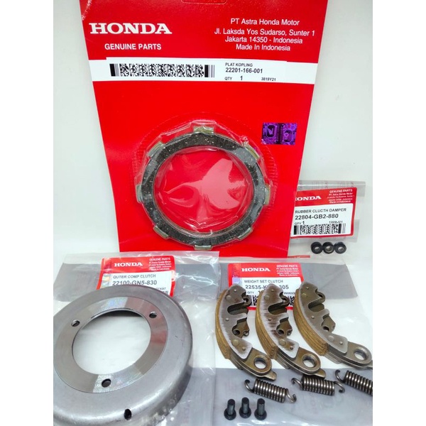 Paket 4item Kampas kopling Revo 100cc Generasi pertama ori