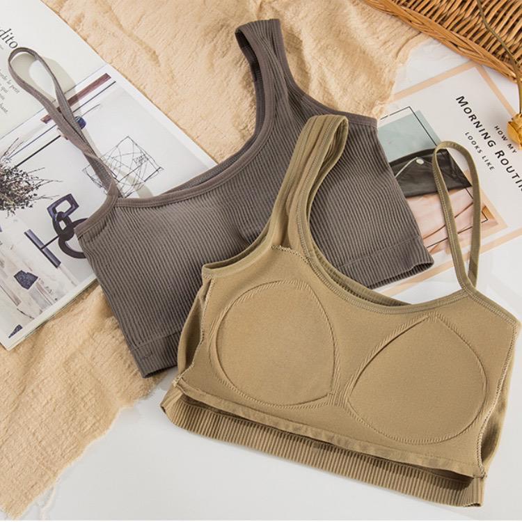 Ladies Tanktop atasan crop top pakaian wanita dalaman cewek korea tank top dengan cup bra 2015-2