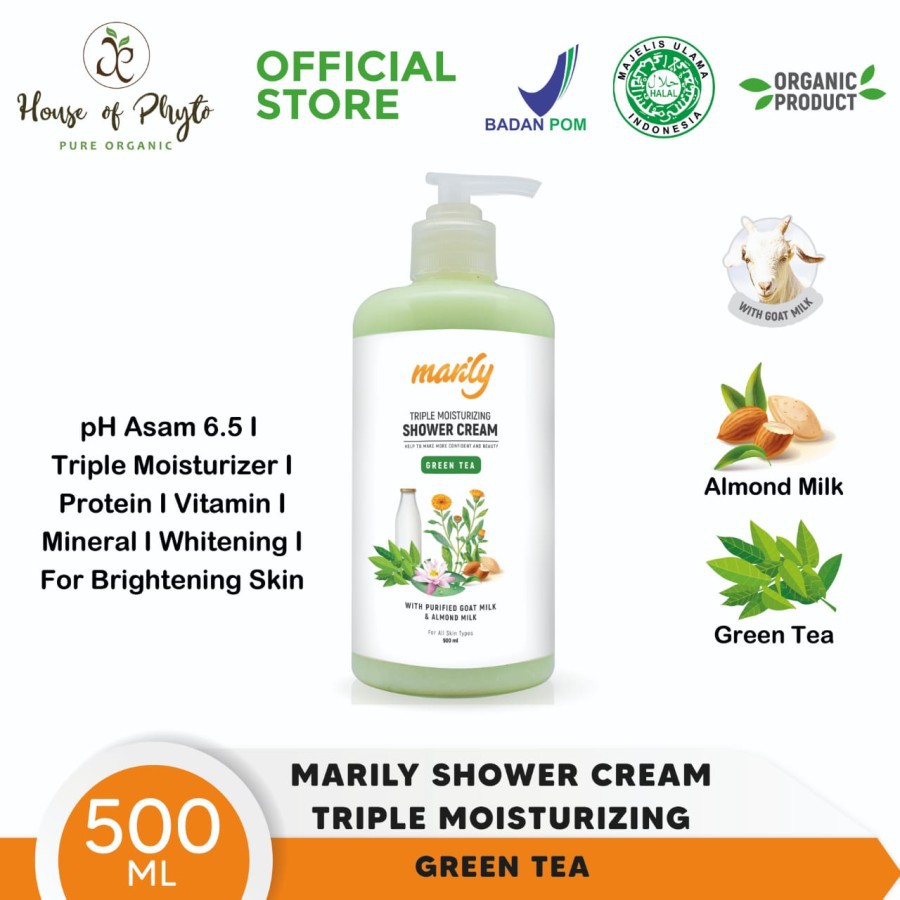 Marily Shower Cream - Green Tea [500ml]