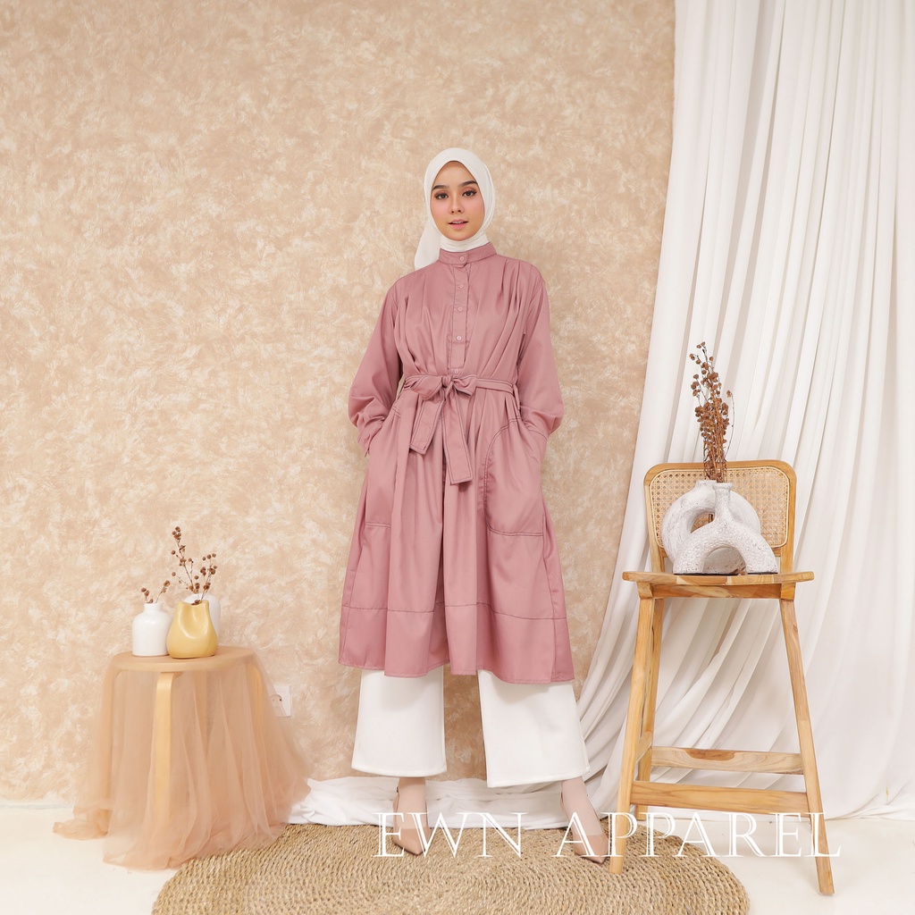 Savannah Tunik Wanita Lengan Panjang / Midi Dress
