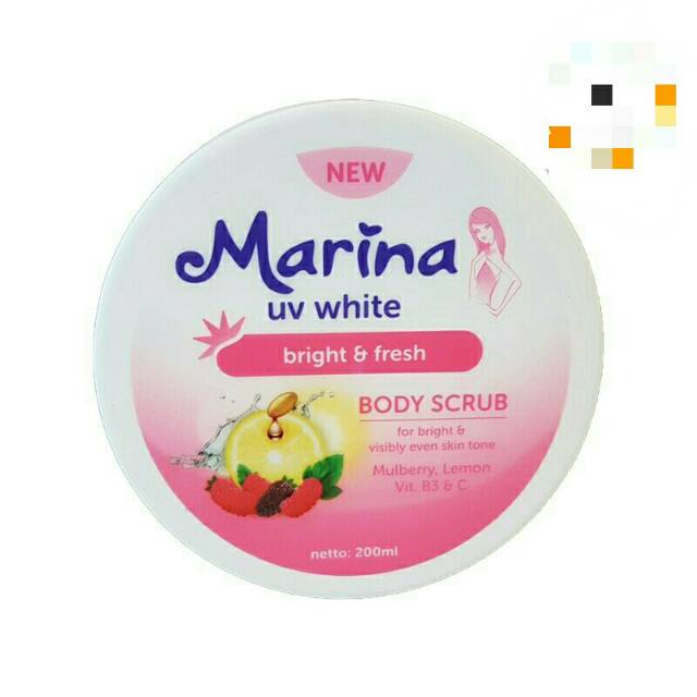 Marina Body Scrub Lulur POT 200ml ORIGINAL-BPOM