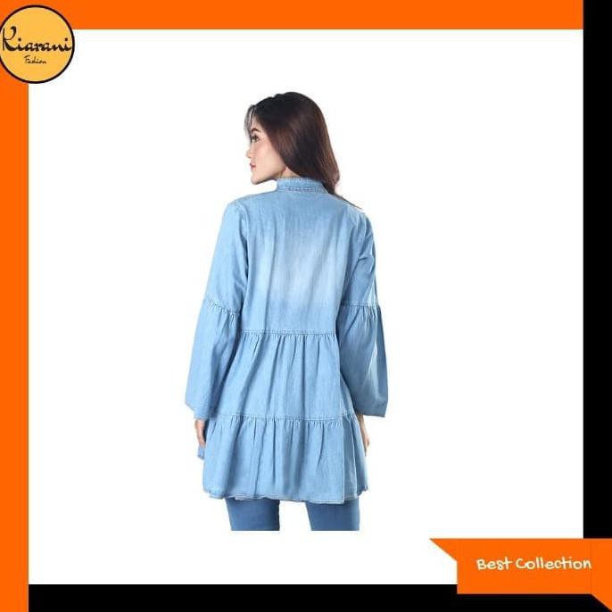 Tunik Jeans Wanita 756 - Baju Tunik Jeans Wanita 756 - M