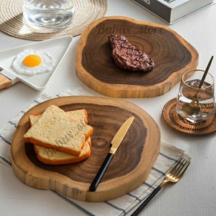 Potongan kayu jati diameter 25×5cm