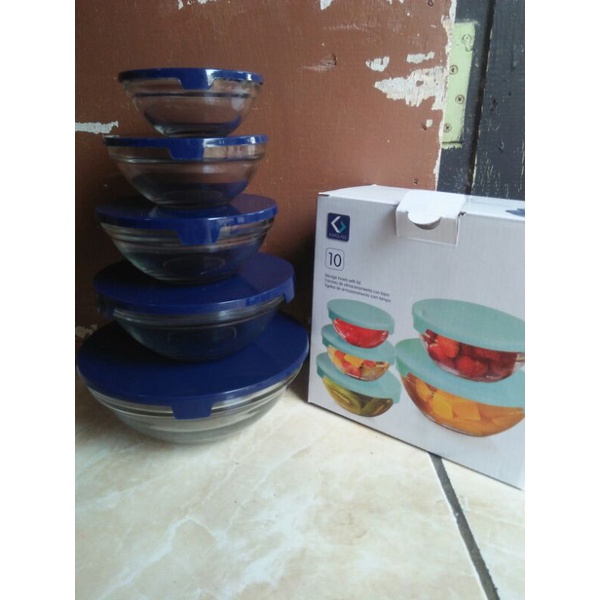 mangkok kaca kimglass tebal 5pcs