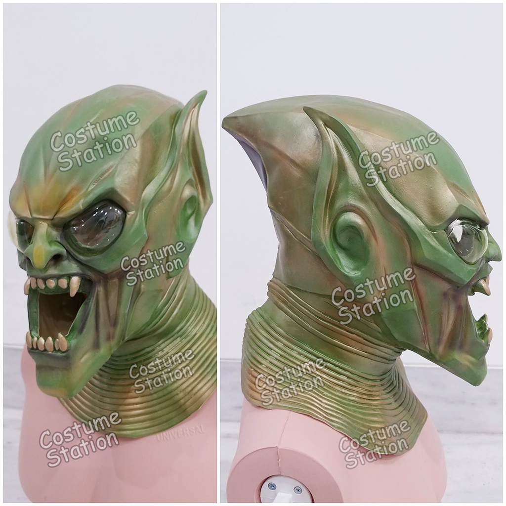 Topeng Green Goblin / Mask Latex Spiderman Villain Pesta Halloween