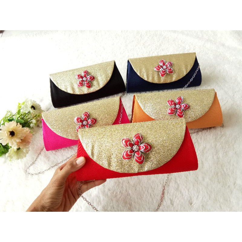 Clutch Satin NAURA Rantai