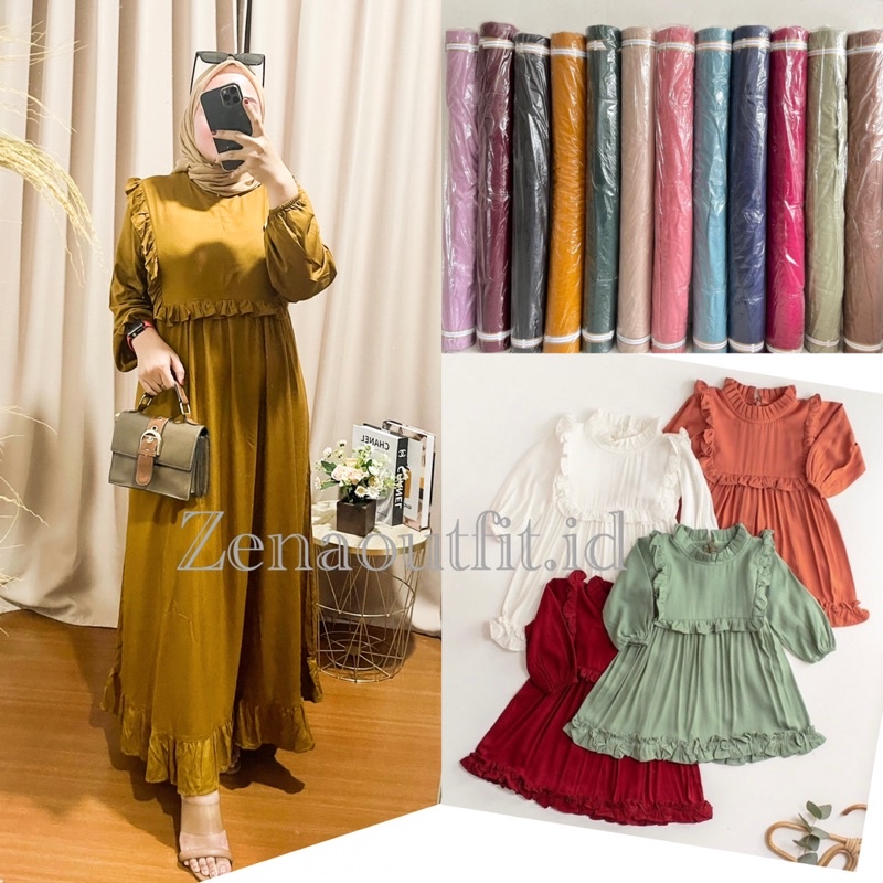 GAMIS ANAK COUPLE DENGAN IBU / GAMIS COUPLE BAHAN RAYON / GAMIS IBU DAN ANAK