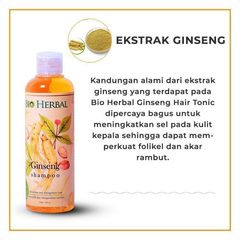 PAKET PENUMBUH RAMBUT BIO HERBAL GINSENG ORIGINAL , HARGA SEPAKET DAPAT SHAMPOO &amp; HAIR TONIC Rambut Merangsang Pertumbuhan Rambut Ampuh