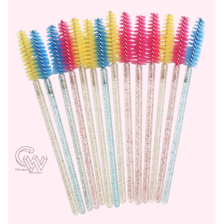 Cheaper-Kuas Maskara Spoolie Sisir Alis Mascara Wand Glitter Spoolie Mascara Kuas Maskara Termurah