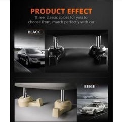 CAR HEADREST HOOK HANGER HOLDER / GANTUNGAN BARANG MOBIL MULTIFUNGSI - Krem