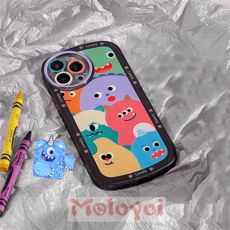 Soft Case TPU Motif Kartun Monster Untuk iPhone 11 7 8 13 12 11 Pro MAX 6 6s 7 8 Plus XR XS MAX X SE 2020