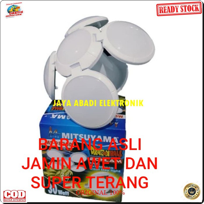 G535 Bohlam Lampu LED Putih 30 Watt Mitsuyama WAT LAMP BULB bollam TERANG SINAR PENERANG CAHAYA 30 WATT REAL G535  SPESIFIKASI: - Voltase : 220V / 50 Hz - Watt : 30watt - Faktor daya : &gt;0.7 - Fitting : E27 - Fluks cahaya: 2400LM - LED : 6500K G53