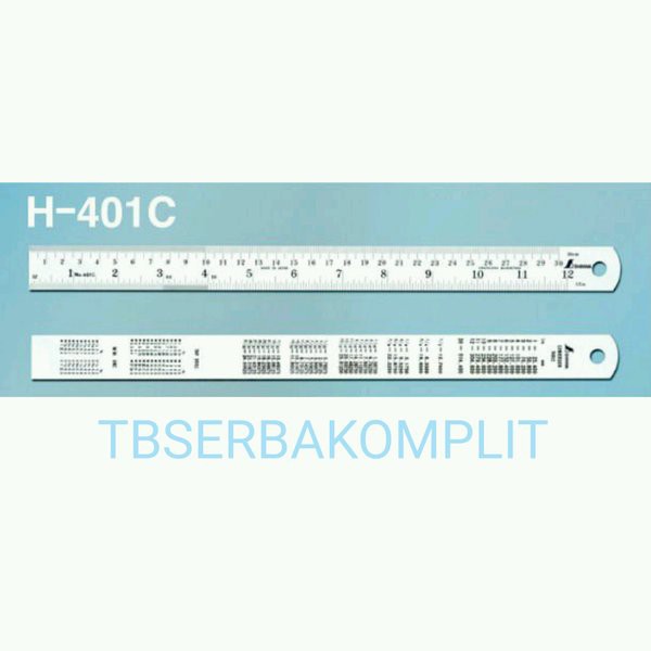 

Penggaris Shinwa 30cm JAPAN ASLI 401C H401C 12in 12 in 30 cm 300mm 300 mm stainless steel anti karat
