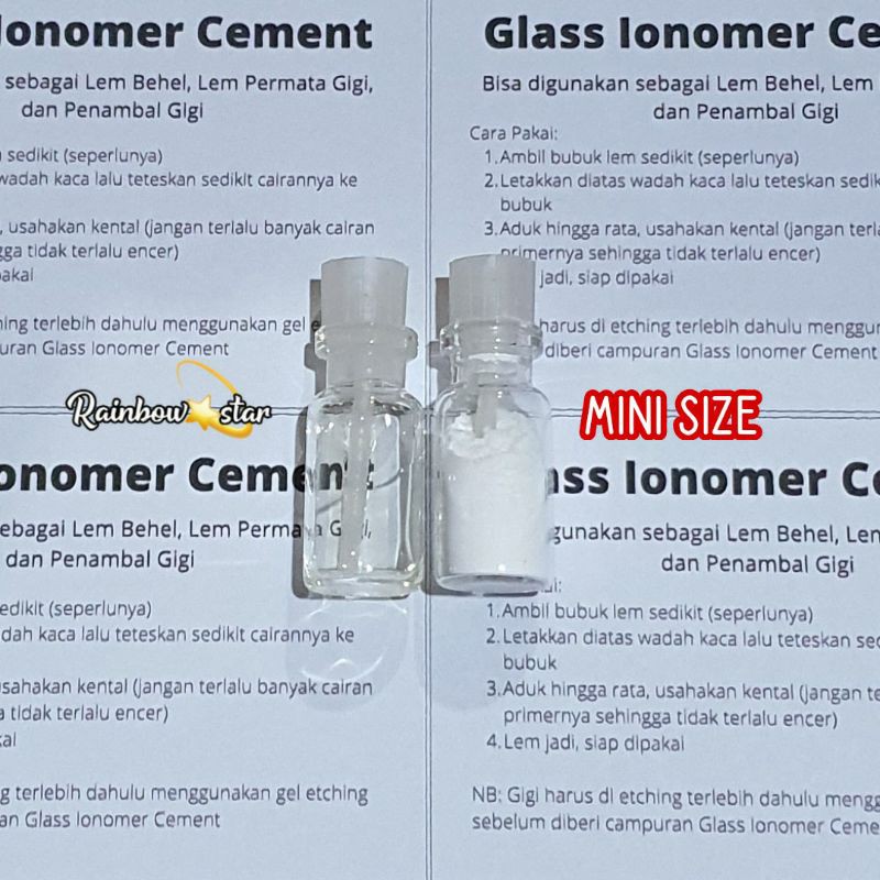 GIC 1 Set Glass Ionomer Cement Dental / Lem Bubuk Gigi