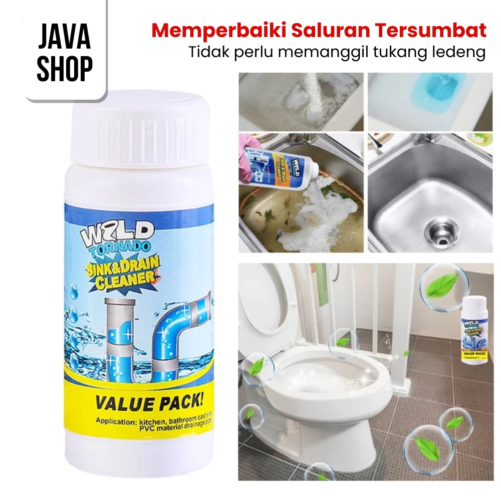 JAVASHOP Beli 4 GRATIS 1 Wild Tornado Pembersih pipa air toilet wastafel tersumbat