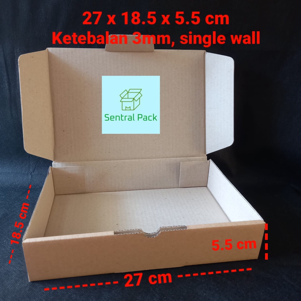 

Harga tertera untuk 5pc. Kardus die cut uk 27 x 18.5 x 5.5 cm / karton box / kardus kemasan / kardus kue