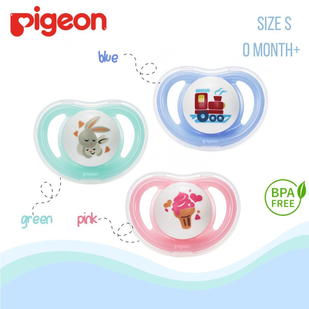 Pigeon Baby Mini Light Silicone Pacifier S M L | Empeng Minilight Bayi Ada Tutup | Dot Empeng anak Bayi