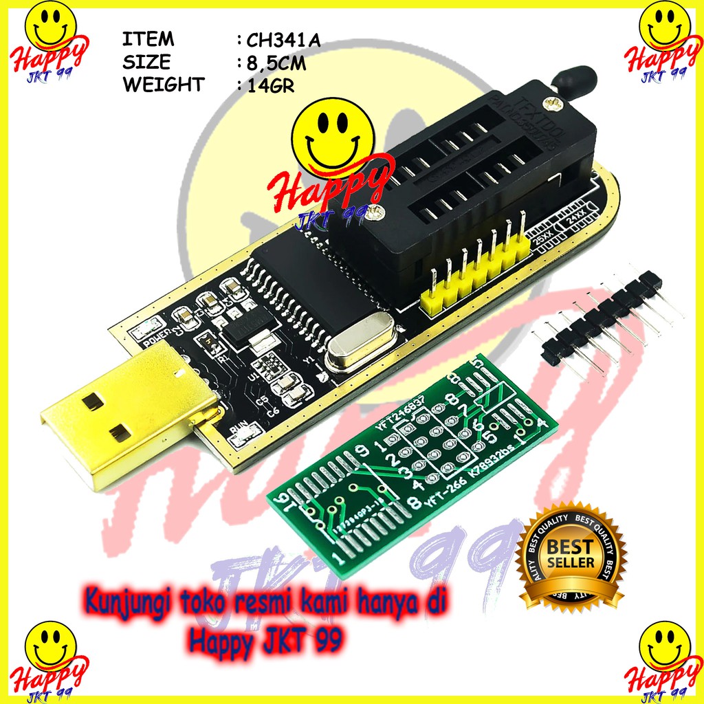 [ HAPPY JKT 99 ] ORIGINAL!!! CH341A CH341 CH 341 24 25 SERIES EEPROM FLASH BIOS USB PROGRAMER