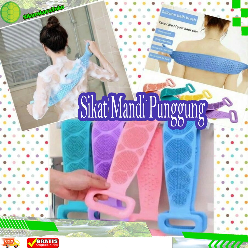 (SKR) Sikat Punggung Sikat Mandi Bahan Silikon Alat Penggosok Badan Sikat Lembut Scrubber Silicone