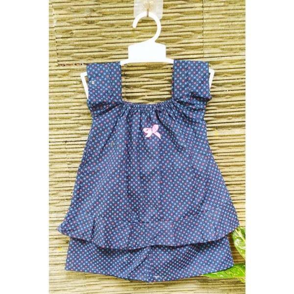 Setelan batik harian anak perempuan - baju batik anak - setelan anak 1-3th - daster anak pilih motif