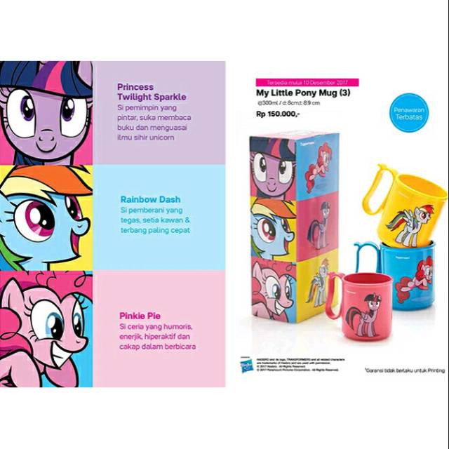 My Little Pony Mug (1) Tupperware ORI